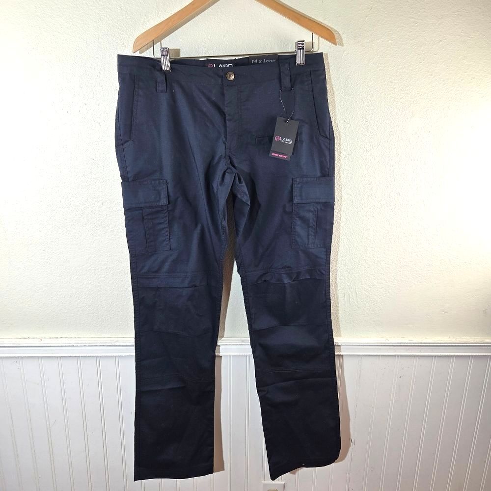 LAPG NWT Women's Stretch Ops Navy Cargo Tactical Pants Size 14L
